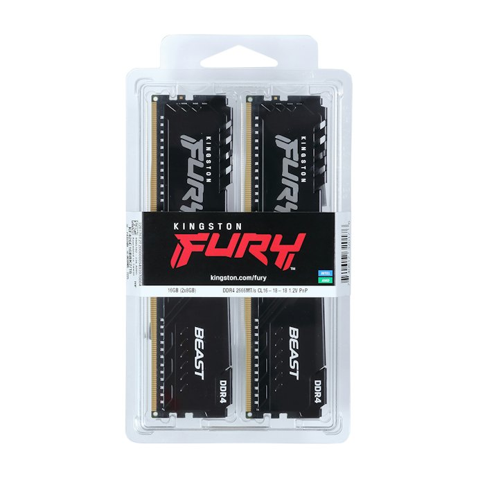 Оперативная память Kingston Fury 16GB (2x8GB) DDR4 2666 МГц