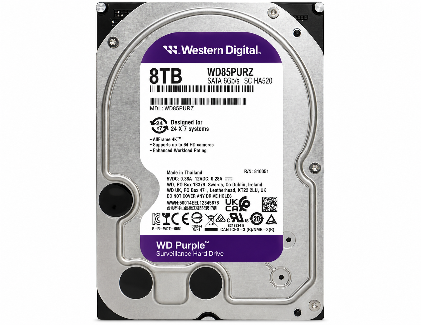 Жесткий диск Western Digital WD Purple 8TB WD85PURZ