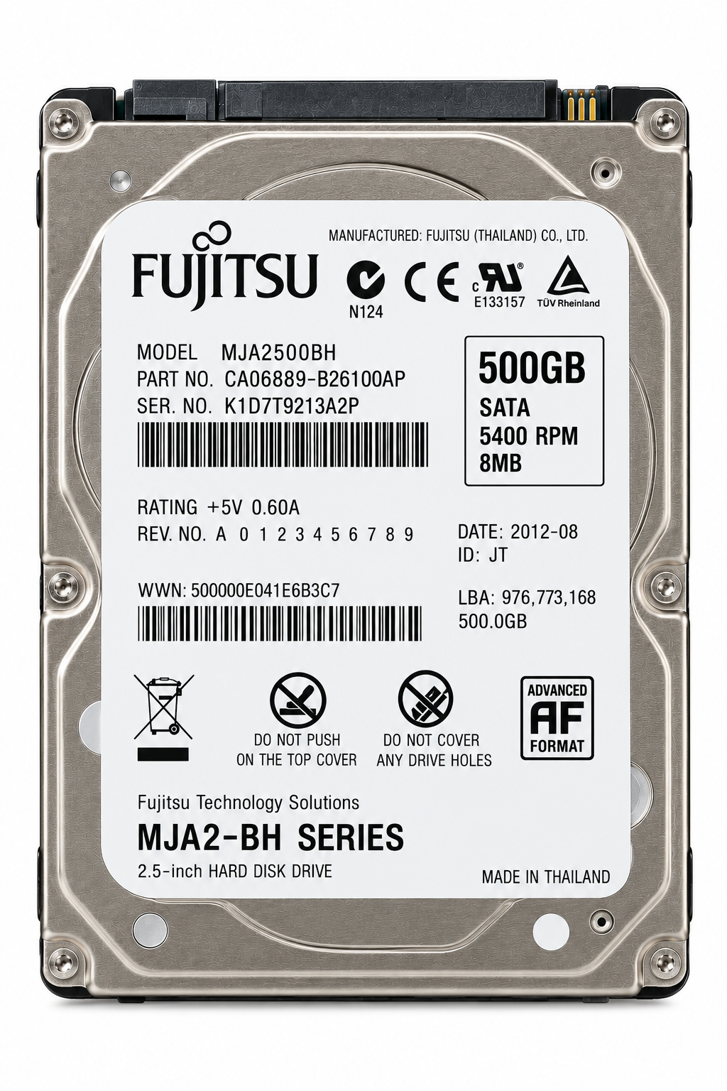 HDD Fujitsu MJA2500BH 500GB 2.5″