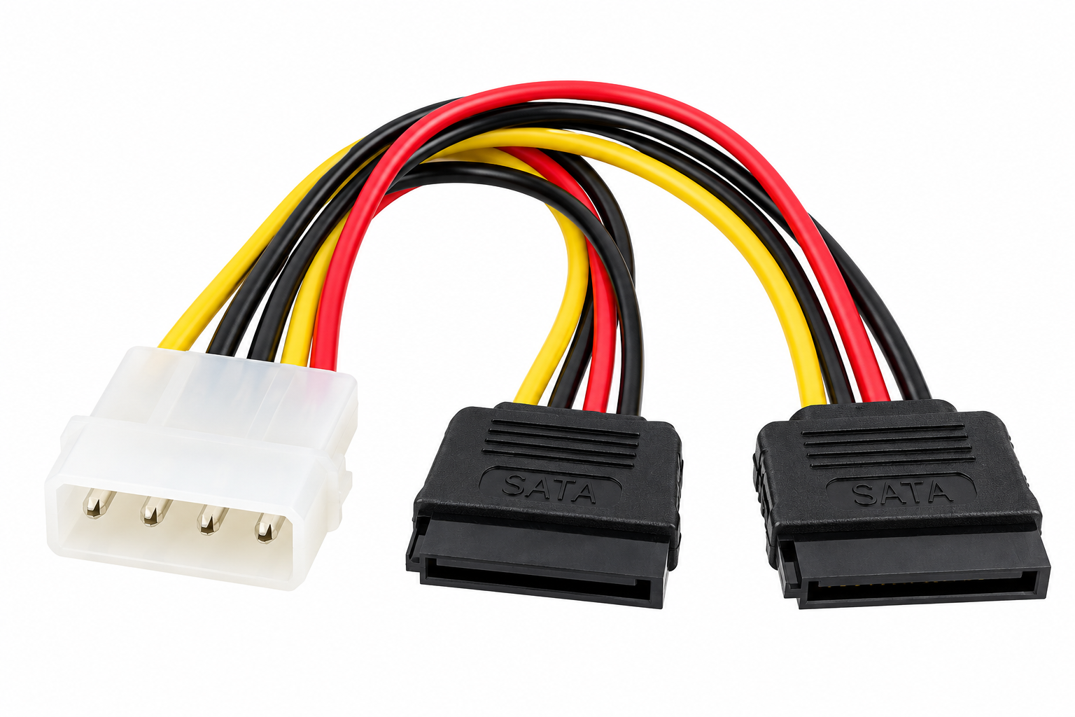 Разветвитель питания Molex 4-pin → 2× SATA 15-pin