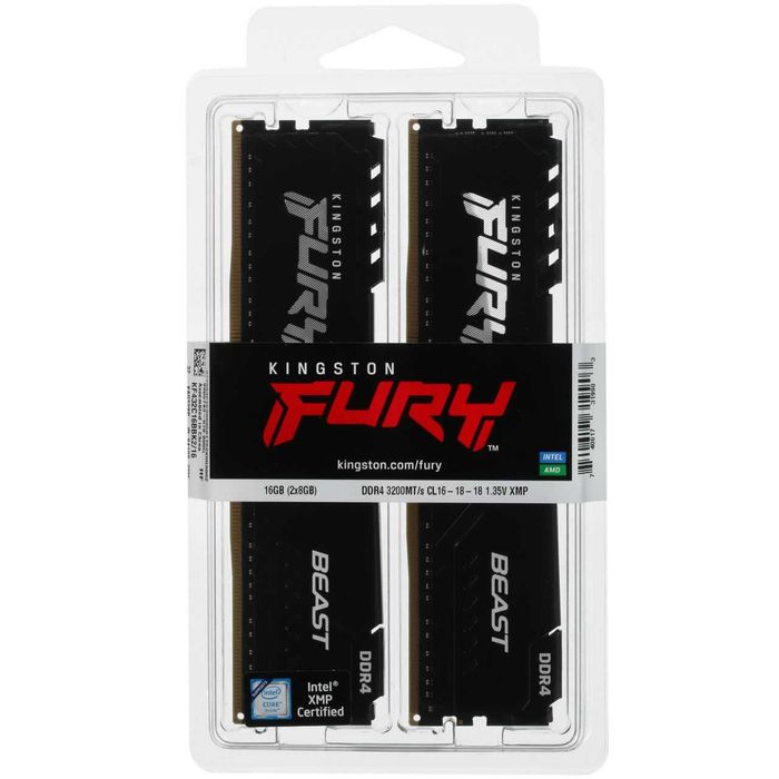 Оперативная память Kingston Fury 16GB (2x8GB) DDR4 3200 МГц