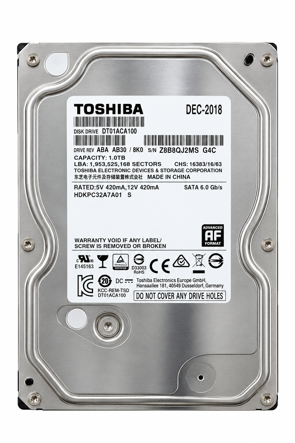 HDD Toshiba DT01ACA100 1TB