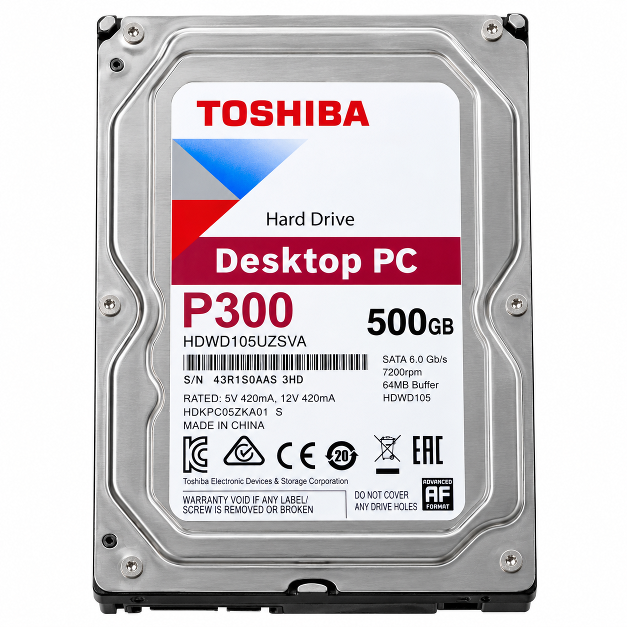 Жесткий диск Toshiba P300 500GB HDWD105UZSVA