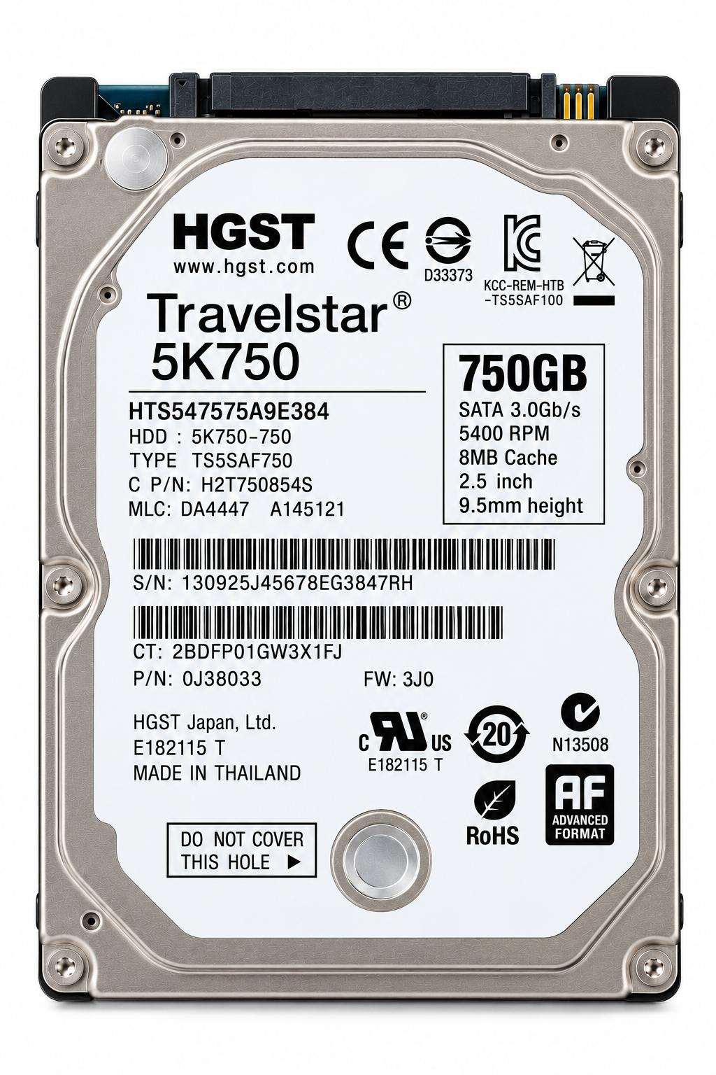 HDD HGST Travelstar 5K750 750GB 2.5″ HTS547575A9E384