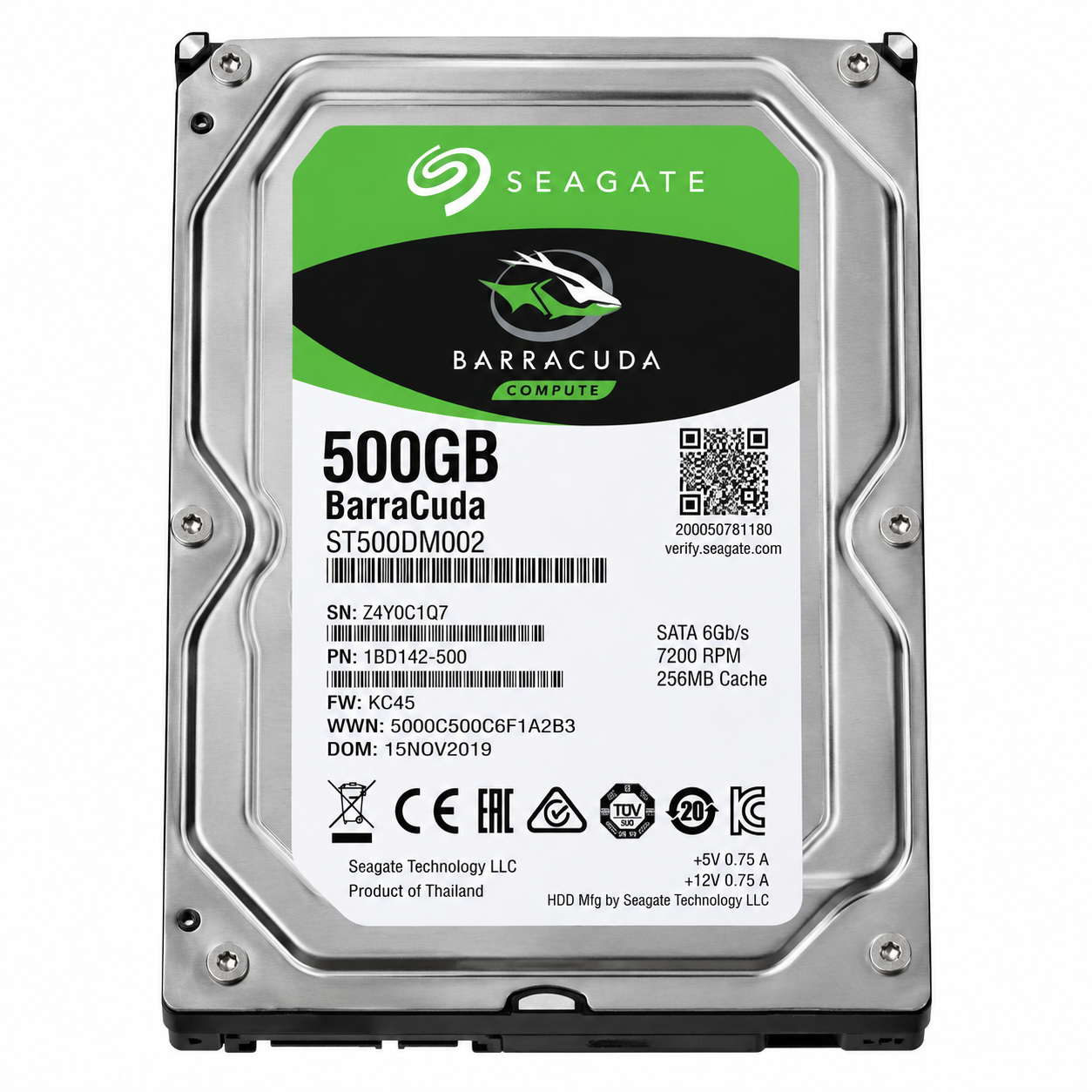 Жесткий диск Seagate BarraCuda 500GB ST500DM002