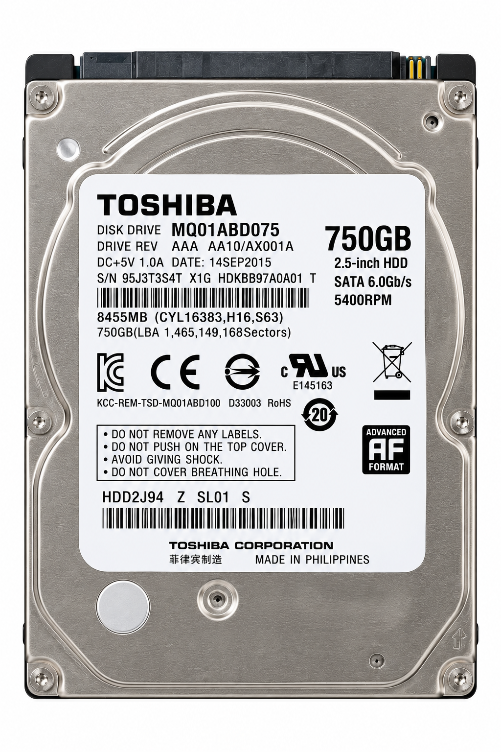 HDD Toshiba 750GB 2.5″ MQ01ABD075