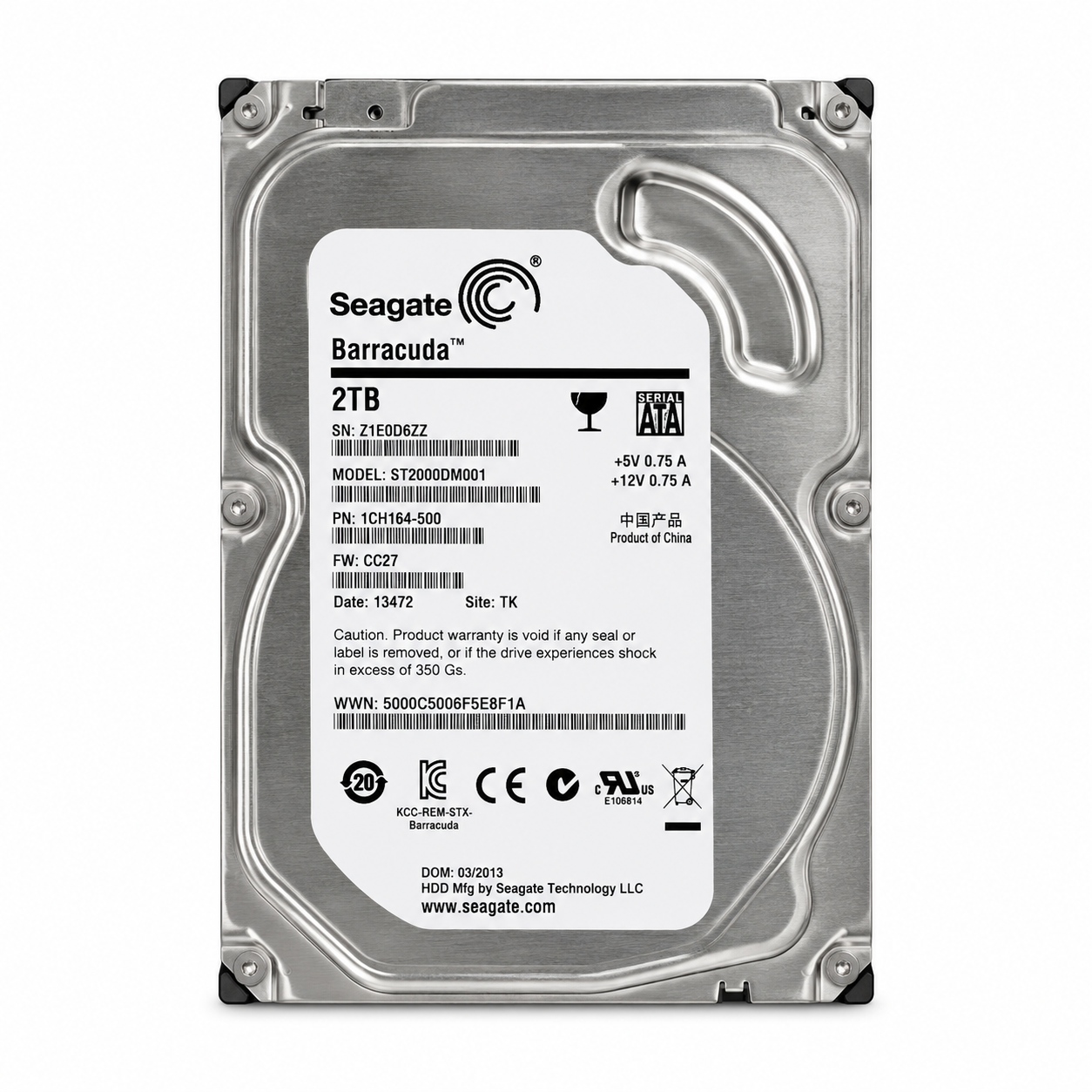 Жесткий диск Seagate Barracuda 2TB ST2000DM001