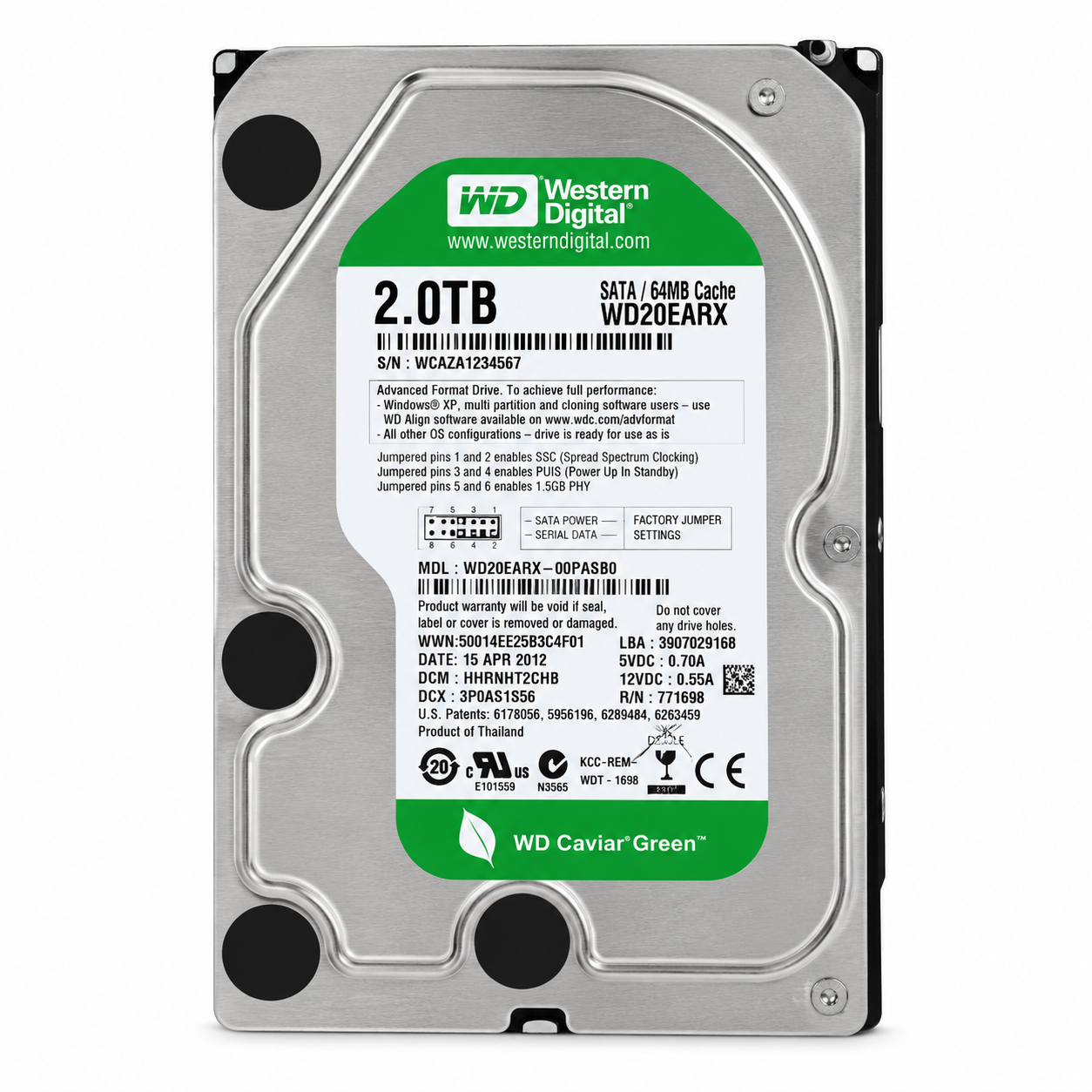 Жесткий диск Western Digital Caviar Green 2TB WD20EARX