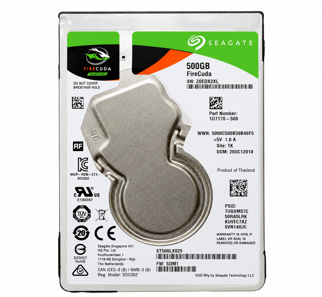 SSHD Seagate FireCuda 500GB 2.5″ ST500LX025